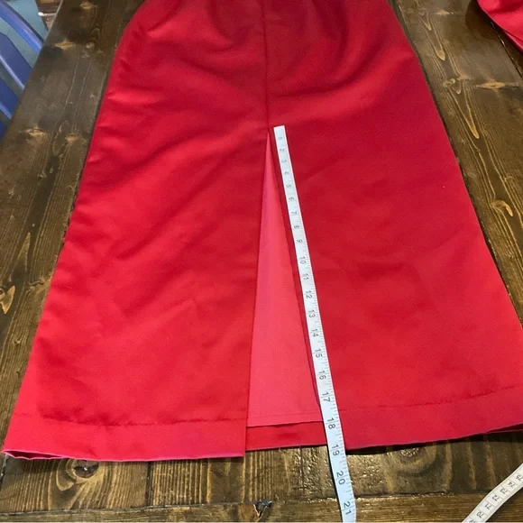 Michaelangelo Red Satin Gown - Picture 12 of 16